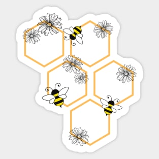 Bees and Flowers Sticker